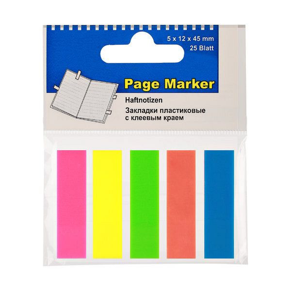 8x 25 Page Marker Seitenmarker Haftnotizen neonfarben PageMarker 200 Blatt 