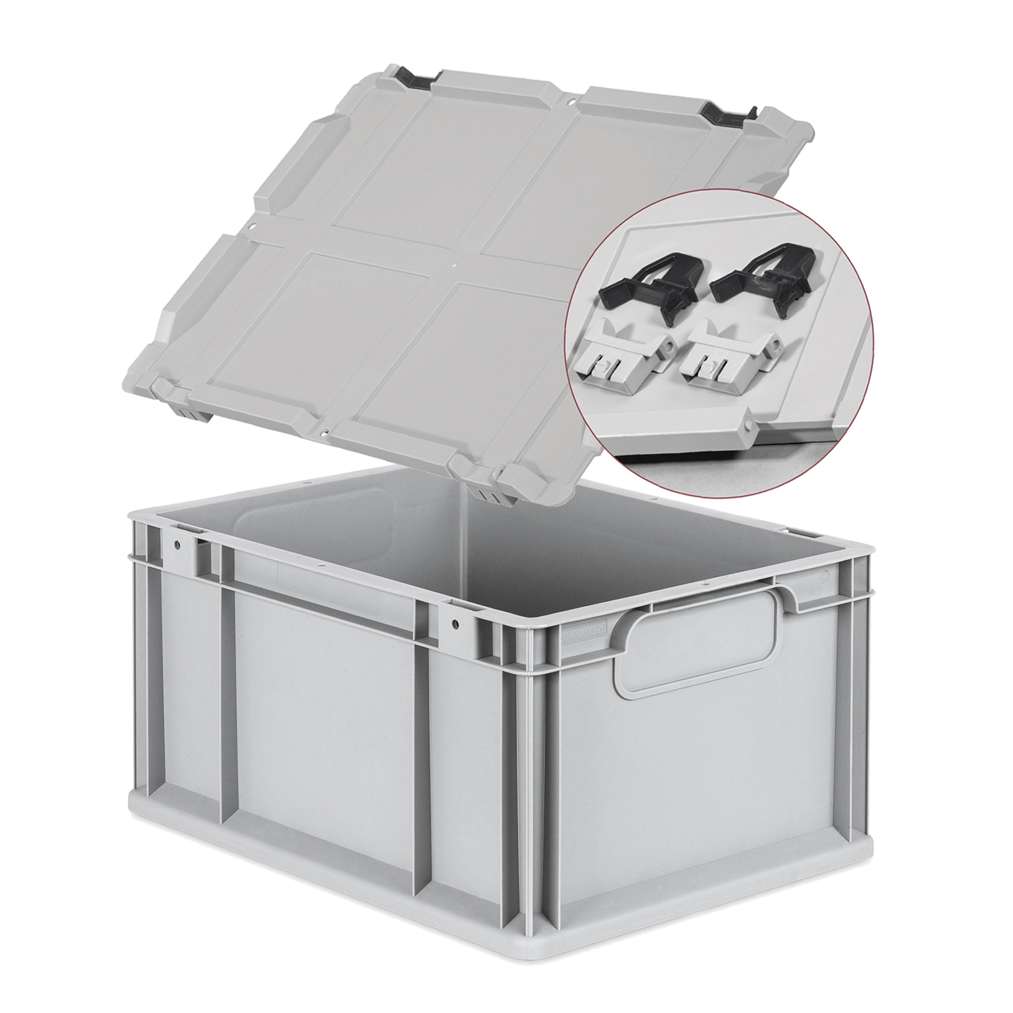 Kunststoffbox Lagerkiste Eurobox NextGen Economy mit Scharnierdeckel 40x30x22cm 