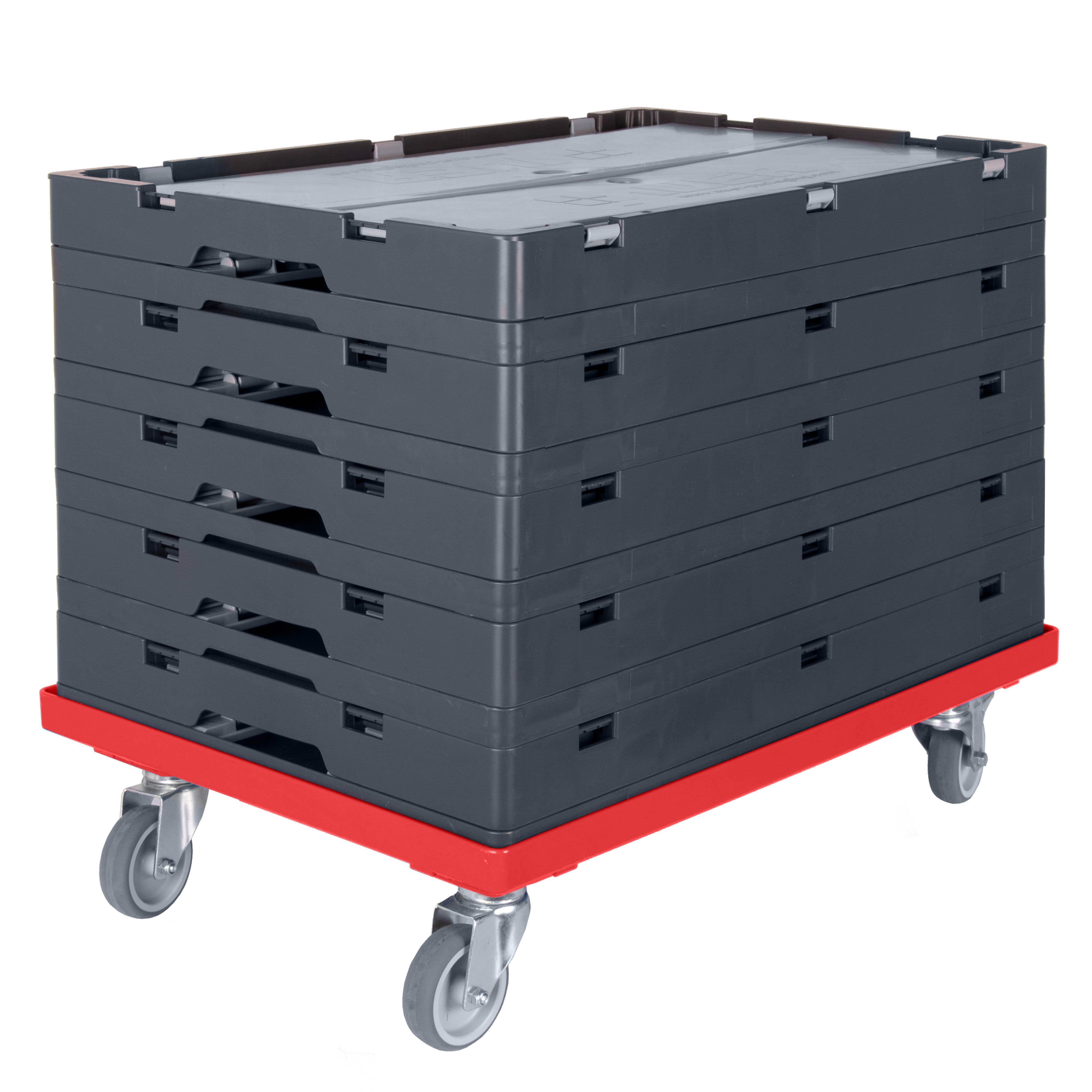 Auer Faltbox FBD 64/32 3er Set mit Deckel und Rollwagen 60x40x32cm Transportbox 